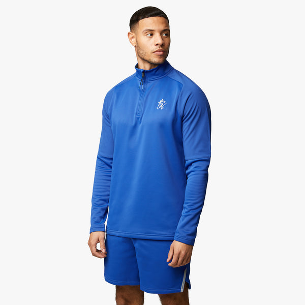 Gym King Velocity 1/4 Zip Funnel - Electric Blue/Black