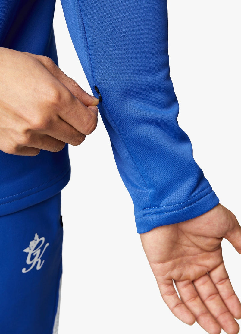 Gym King Velocity 1/4 Zip Funnel - Electric Blue/Black