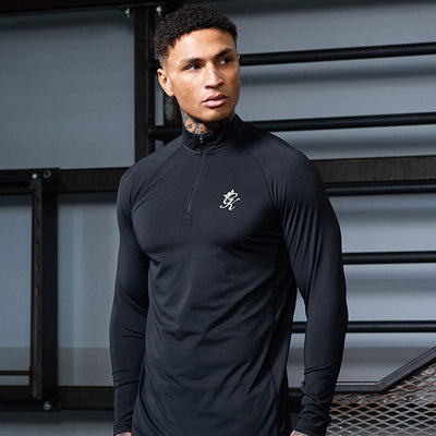 Gym King Energy 1/4 Zip Funnel - Black