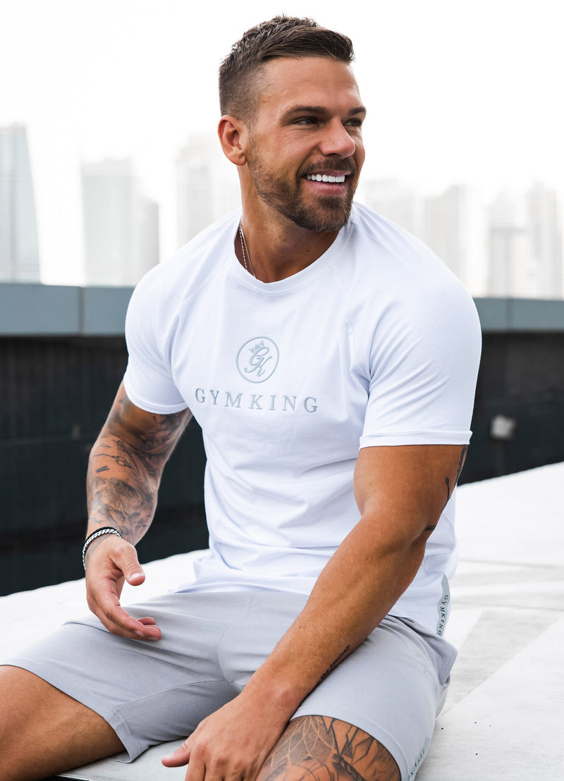 Gym King Sport Pro Logo Tee - White.1